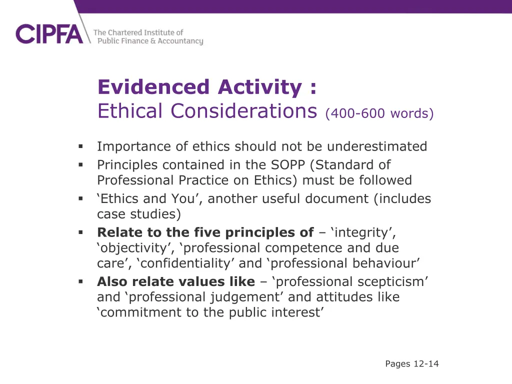 evidenced activity ethical considerations