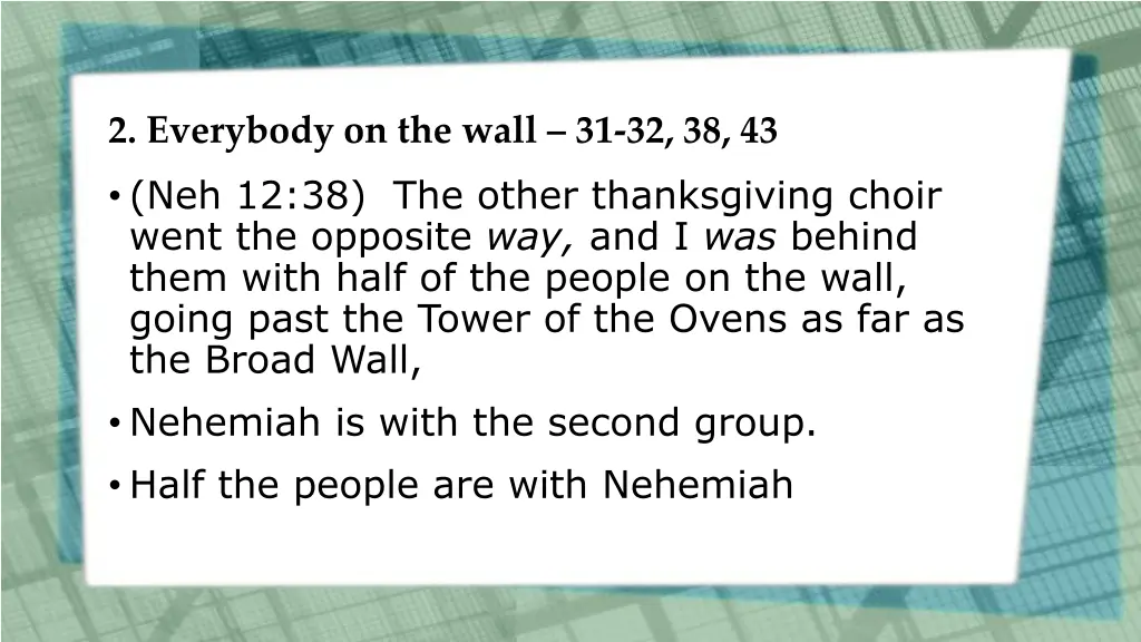 2 everybody on the wall 1