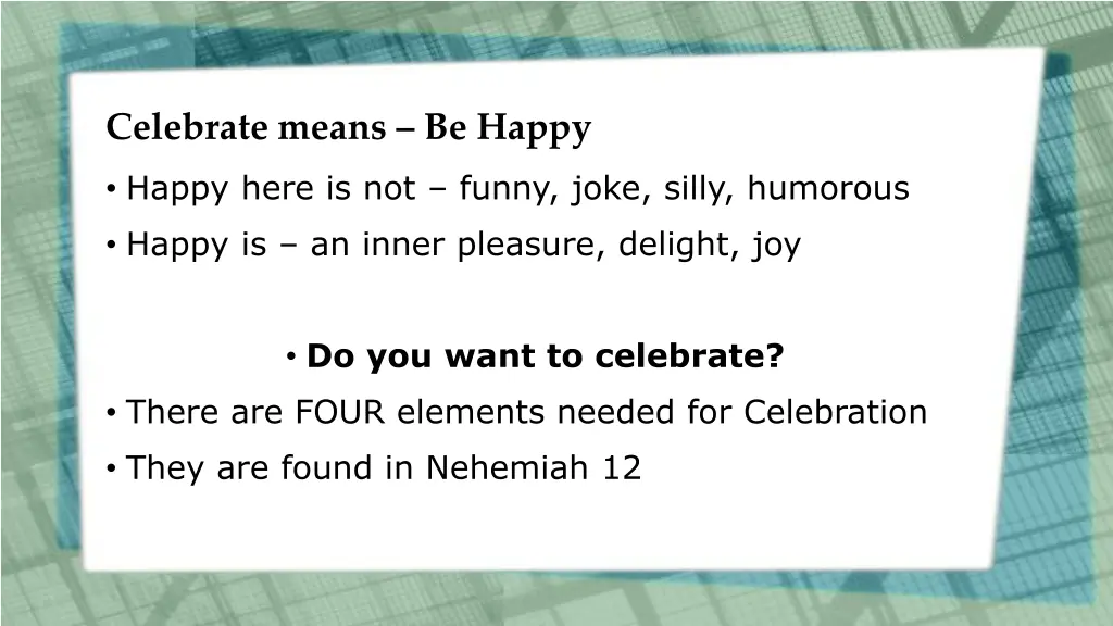 celebrate means be happy