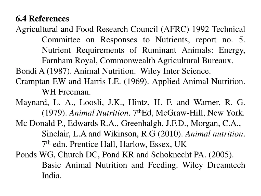 6 4 references agricultural and food research