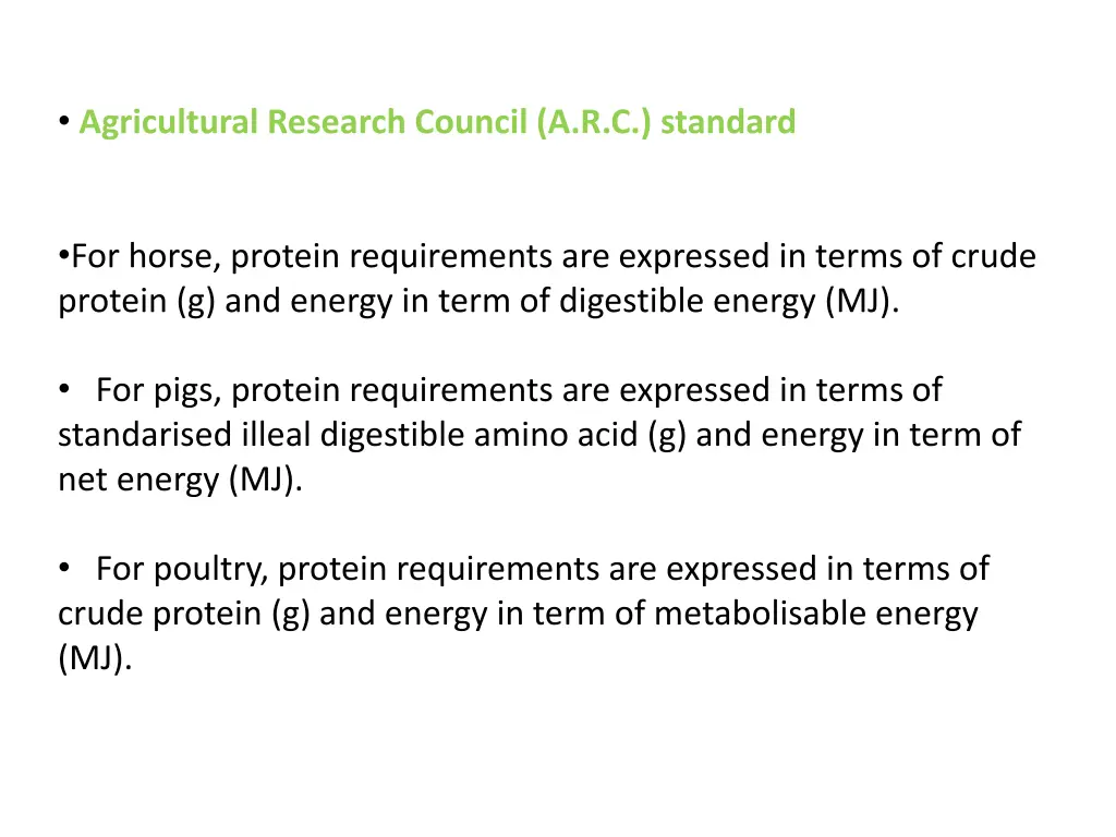 agricultural research council a r c standard 1