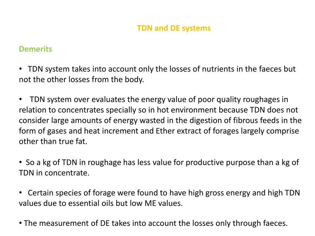 tdn and de systems