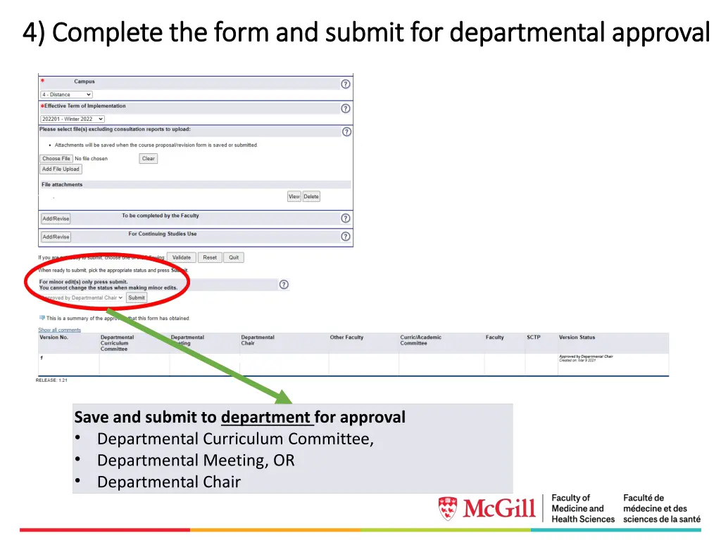 4 complete the form and submit for departmental