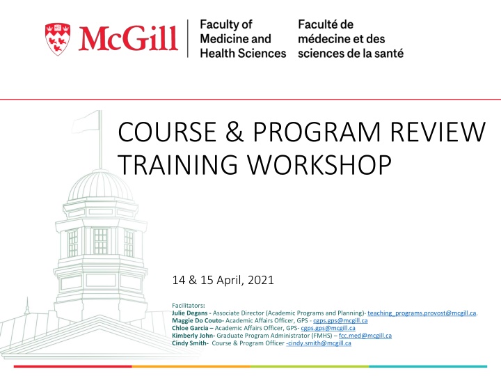 course program review training workshop