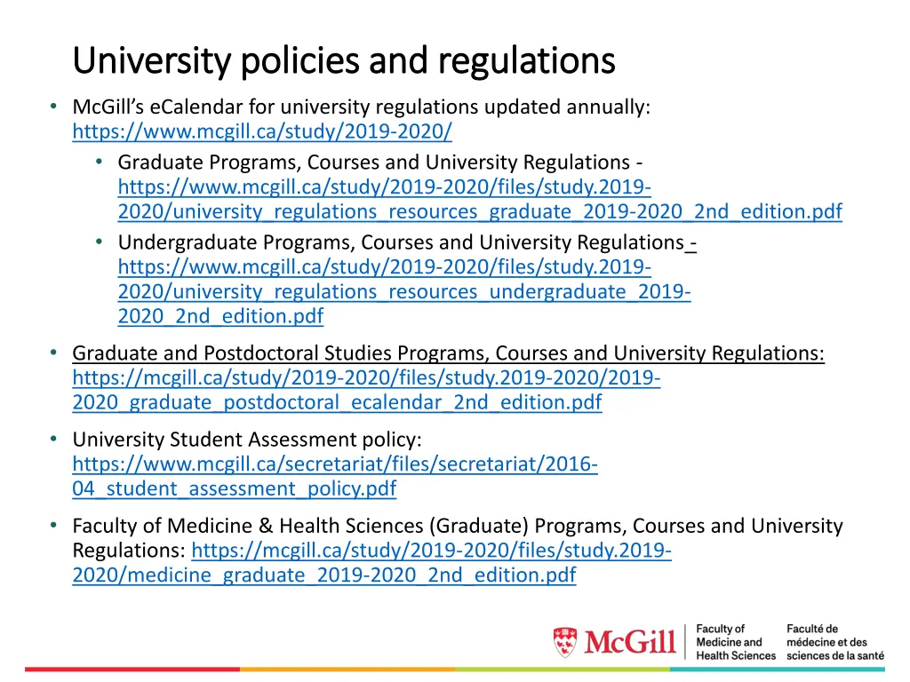university policies and regulations university