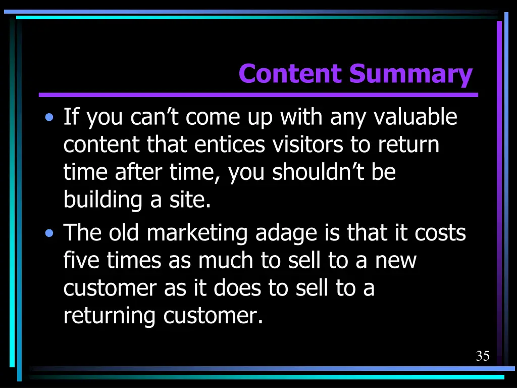 content summary