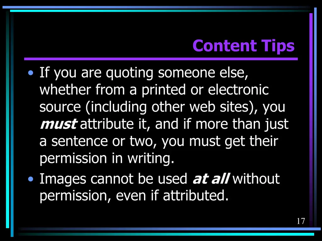 content tips 11