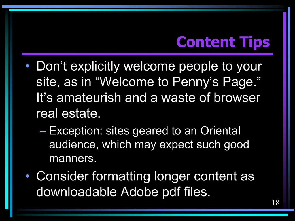 content tips 12