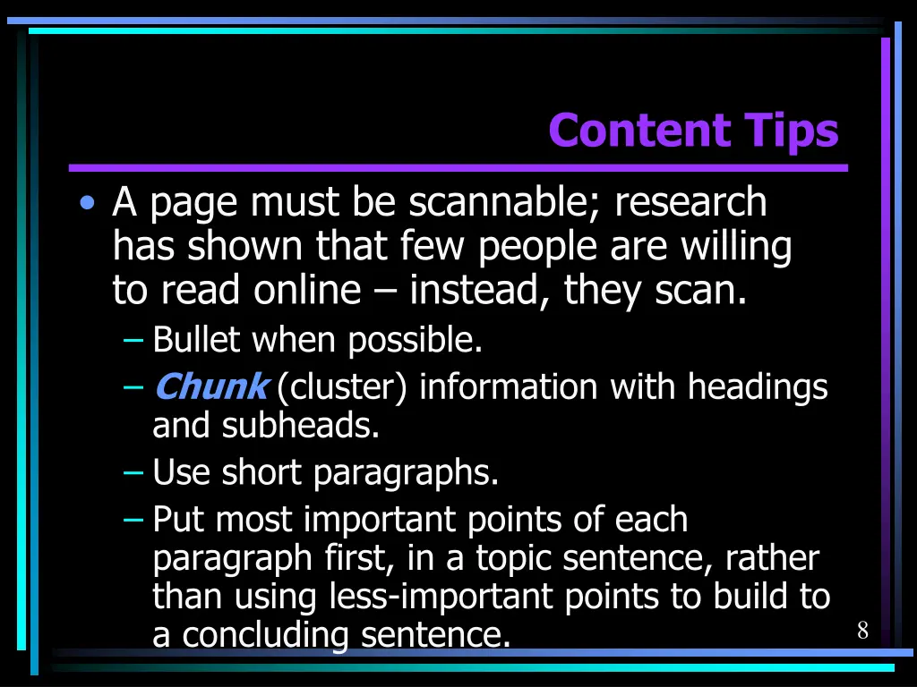 content tips 2
