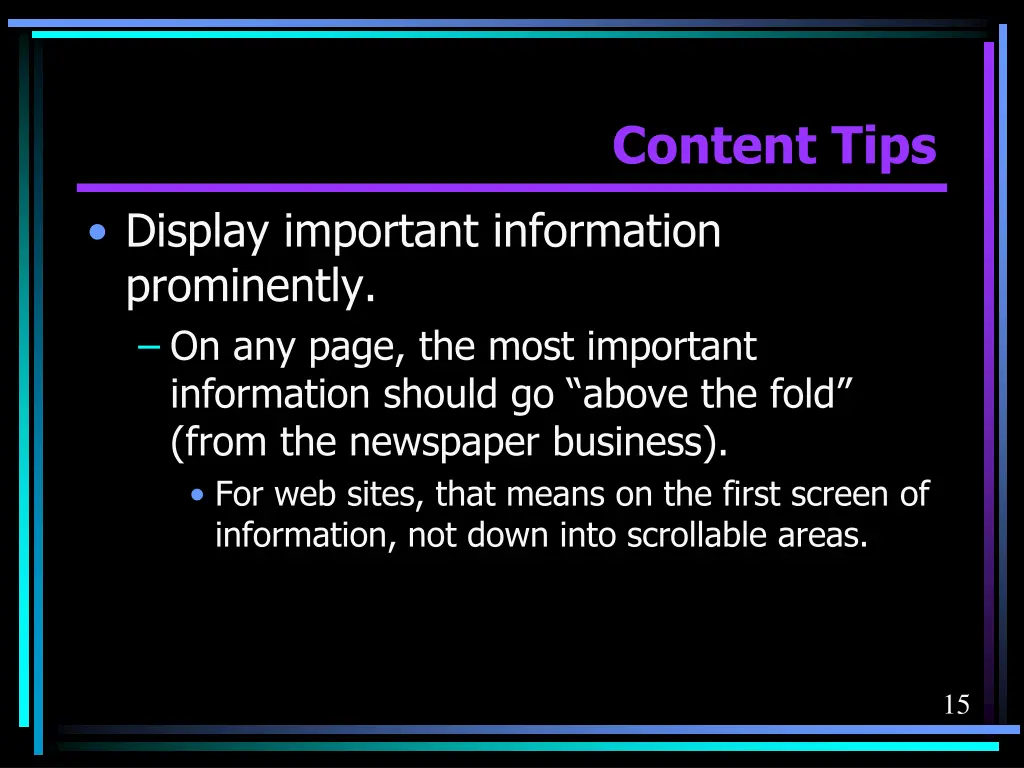 content tips 9