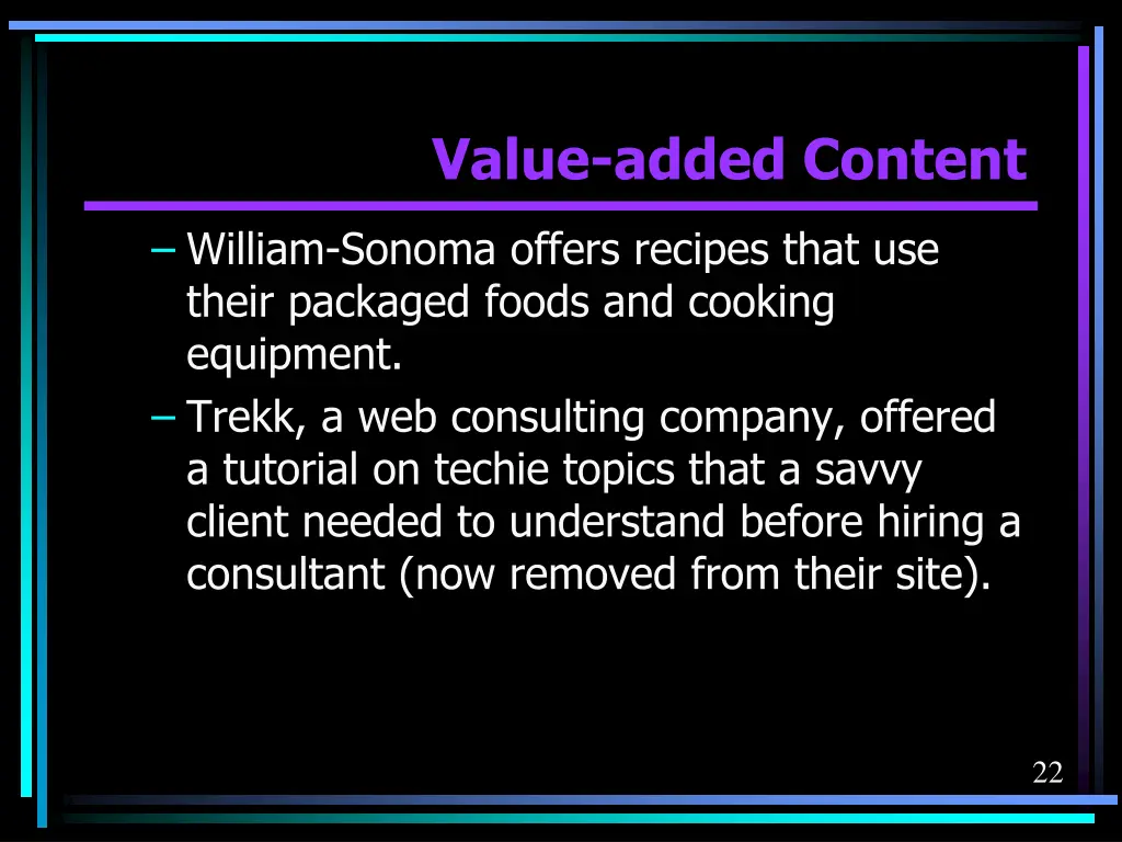 value added content 2