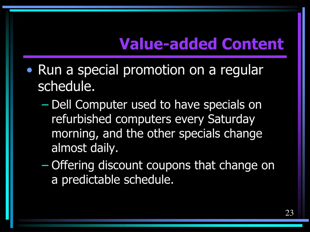 value added content 3