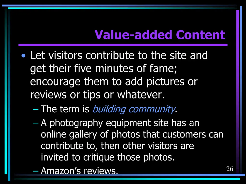 value added content 6