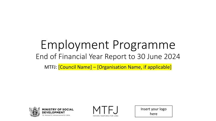 employment programme end of financial year report