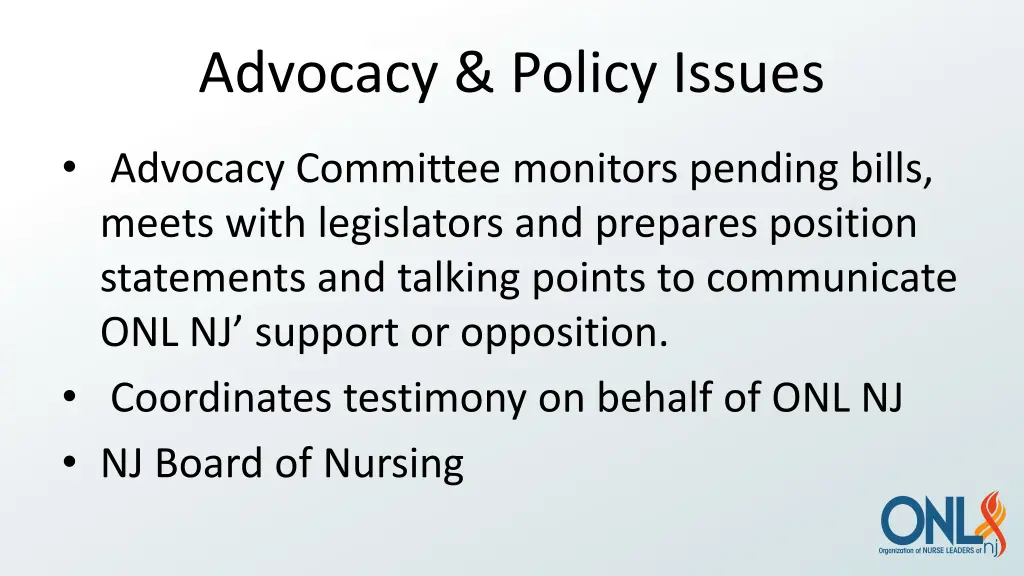 advocacy policy issues