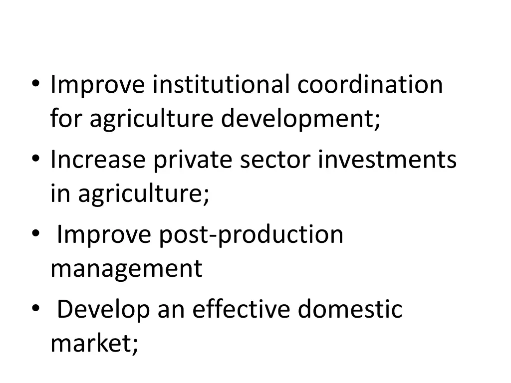 improve institutional coordination