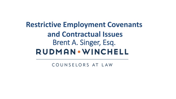restrictive employment covenants and contractual