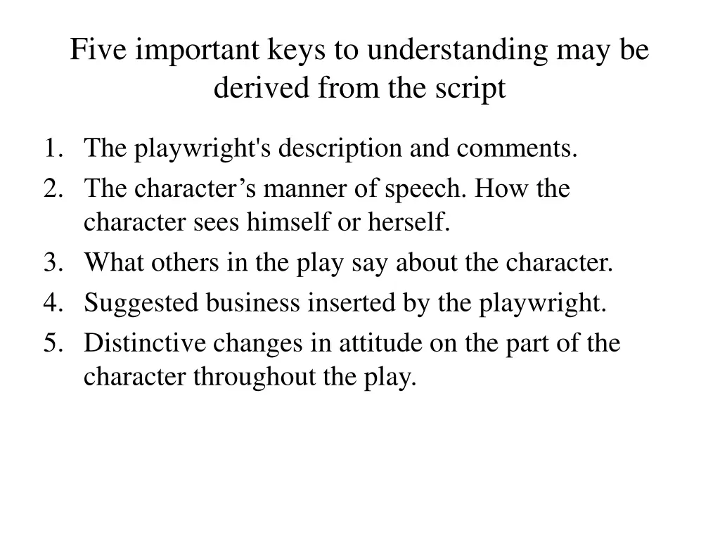 five important keys to understanding
