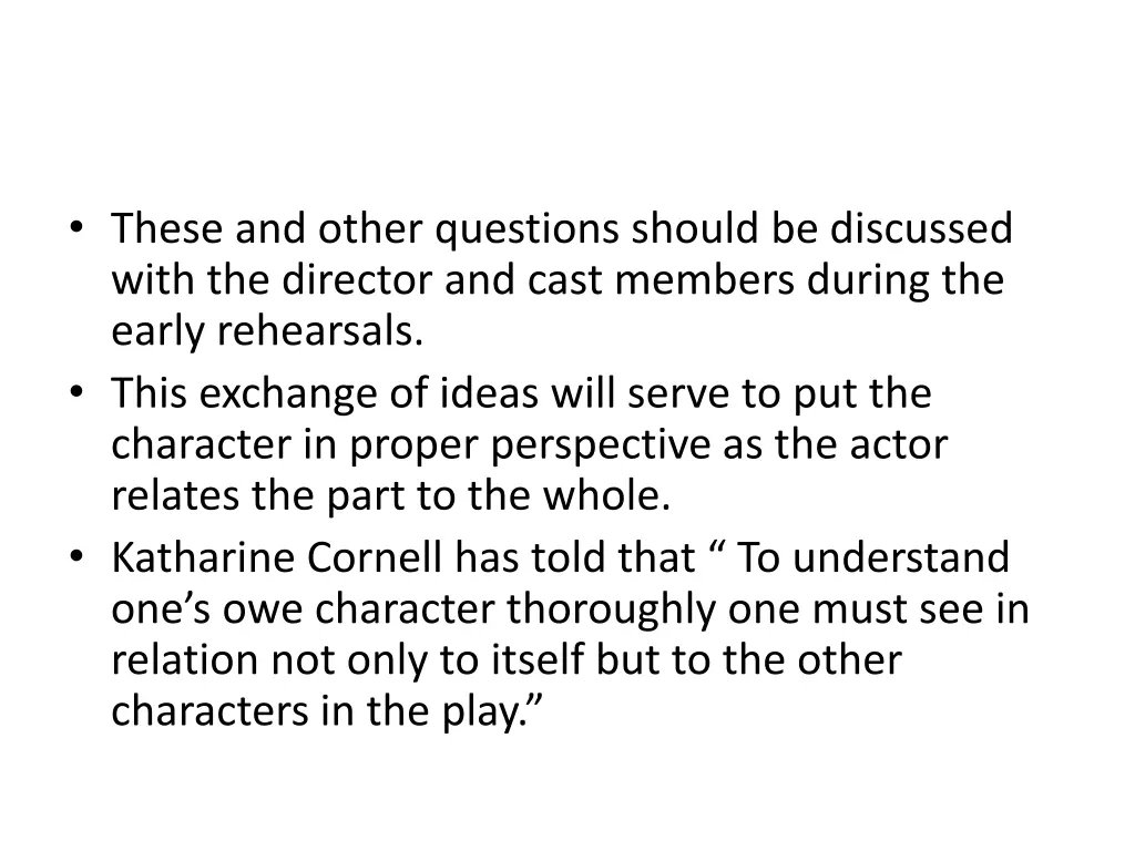 these and other questions should be discussed