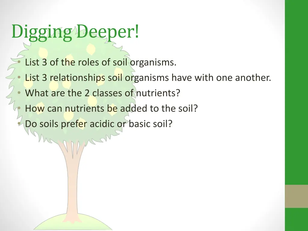 digging deeper