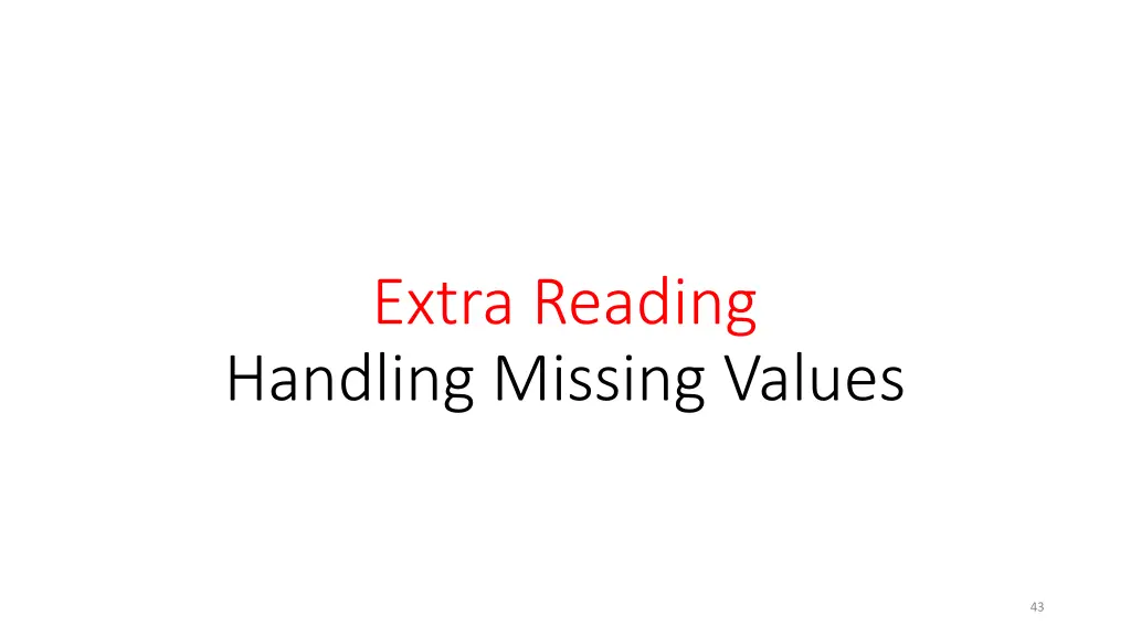 extra reading handling missing values