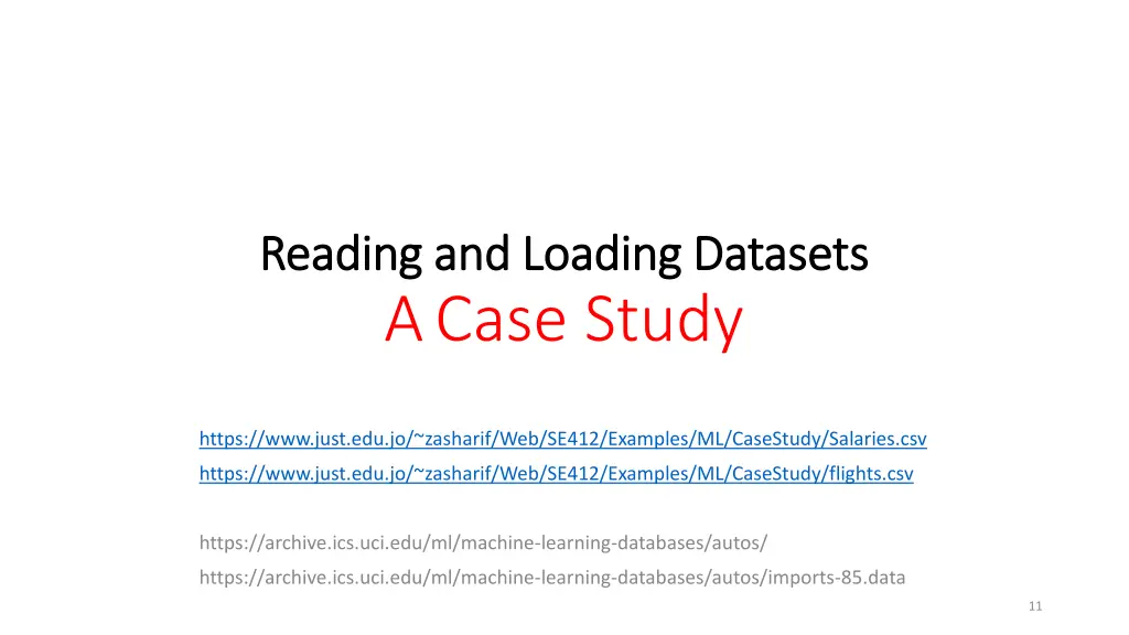 reading and loading datasets reading and loading