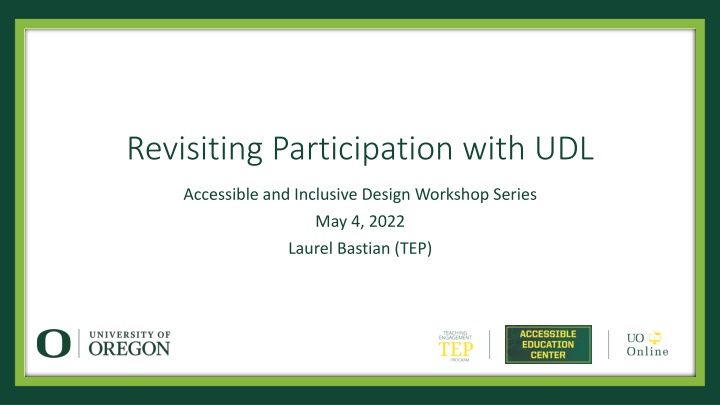 revisiting participation with udl