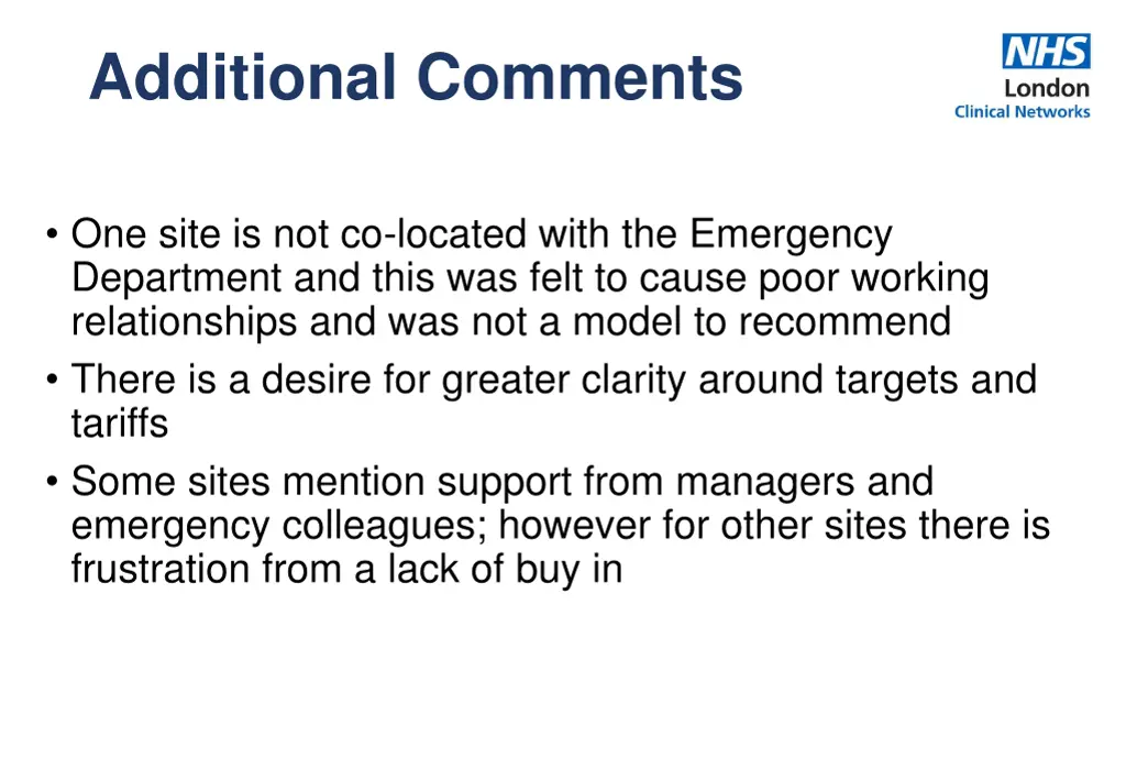 additional comments