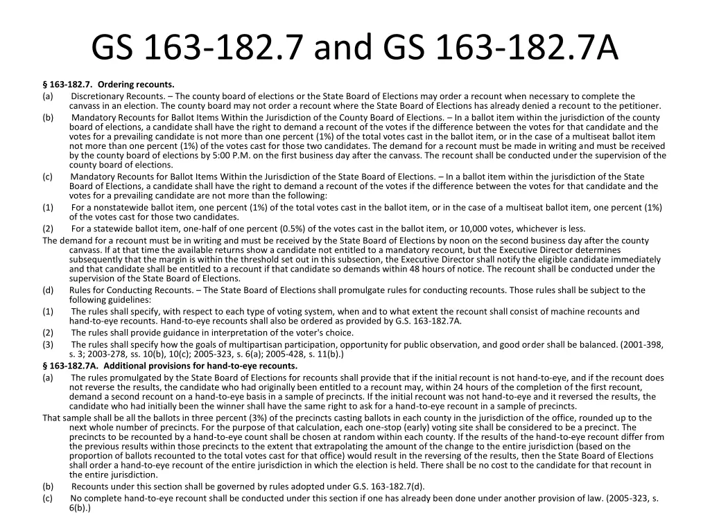 gs 163 182 7 and gs 163 182 7a