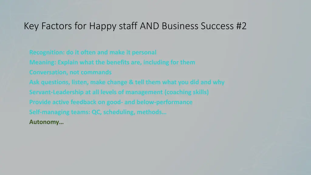 key factors for happy staff and business success 2