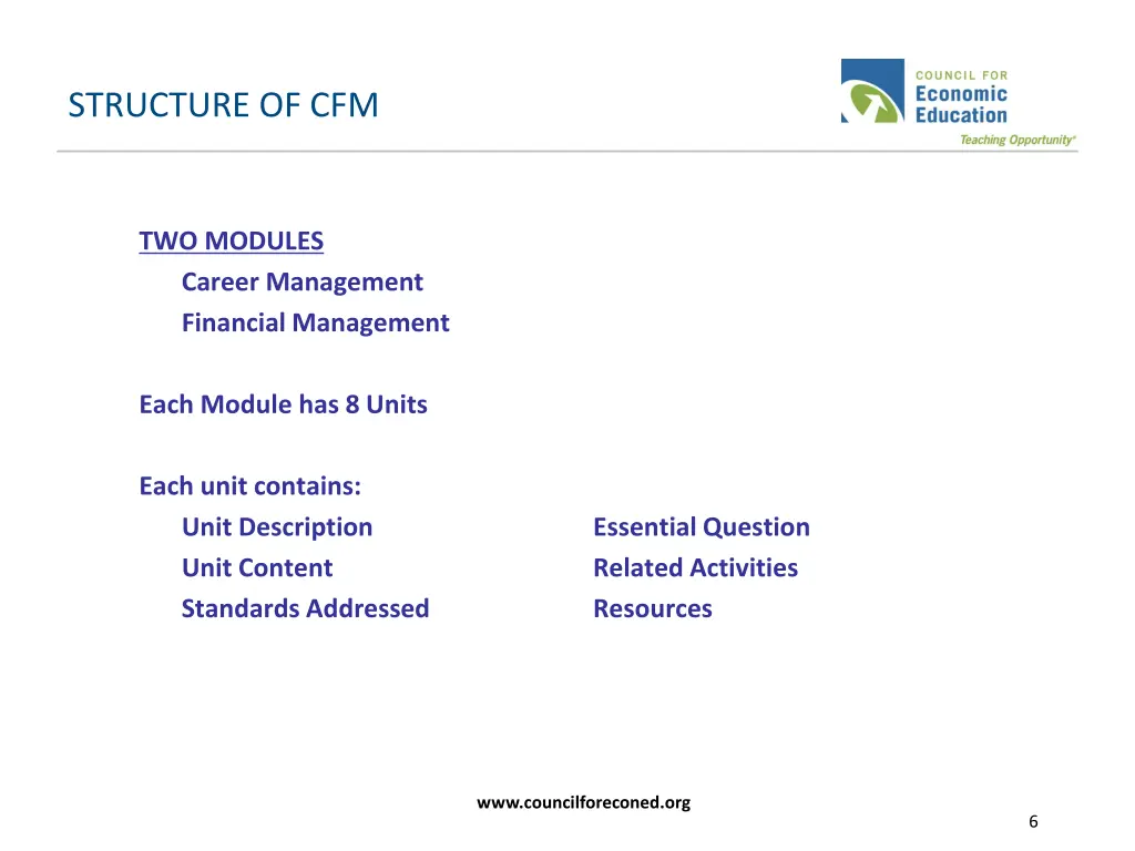 structure of cfm