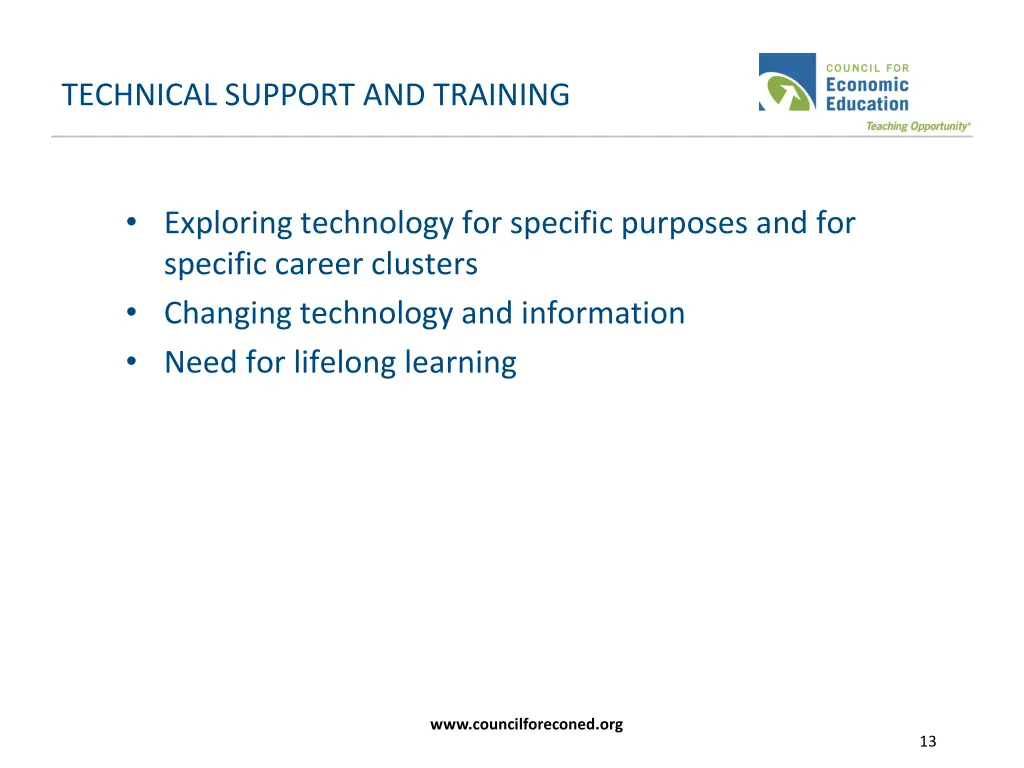 technical support and training