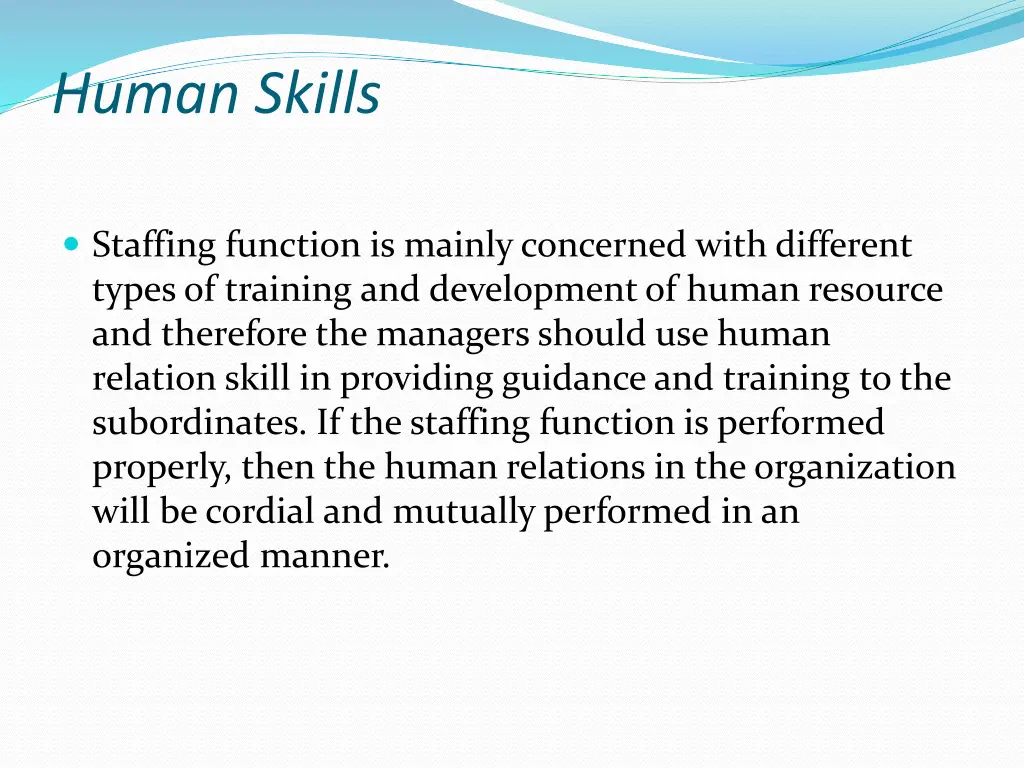 human skills