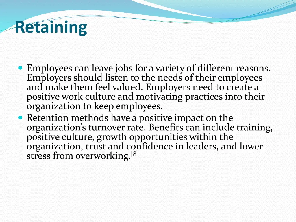 retaining