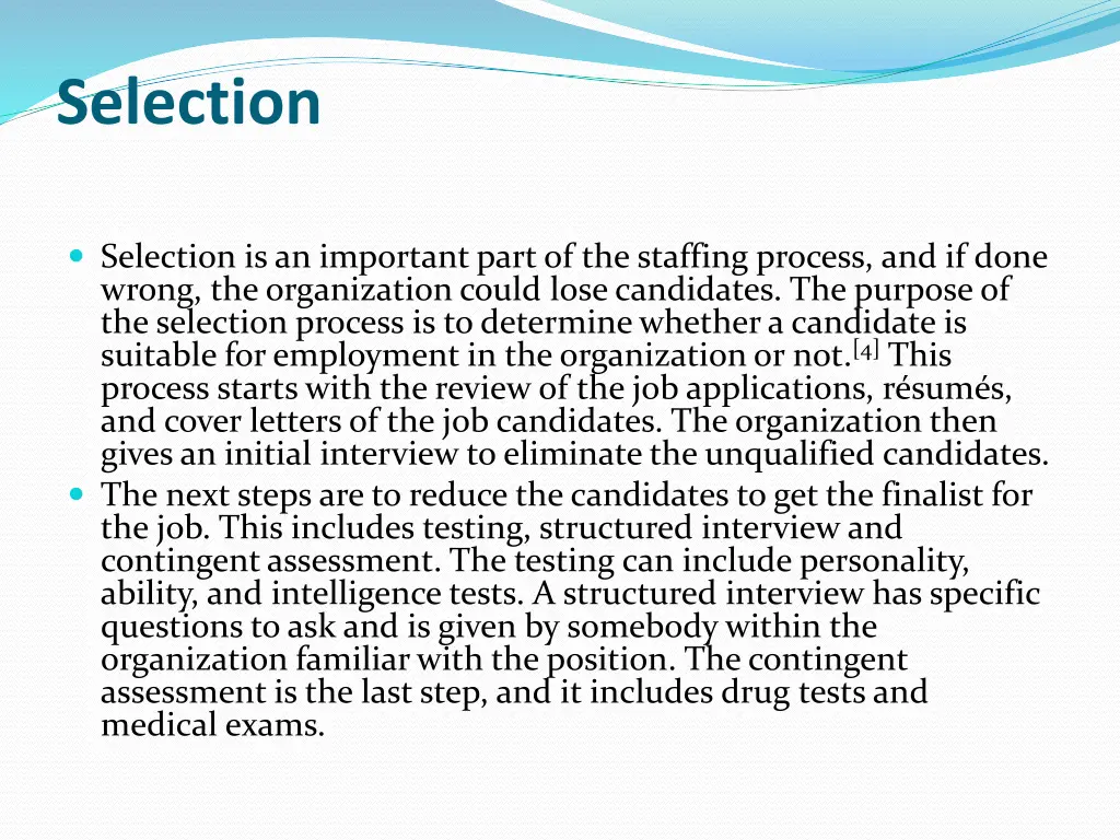 selection