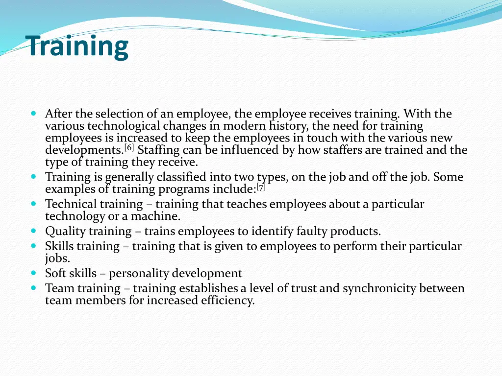 training