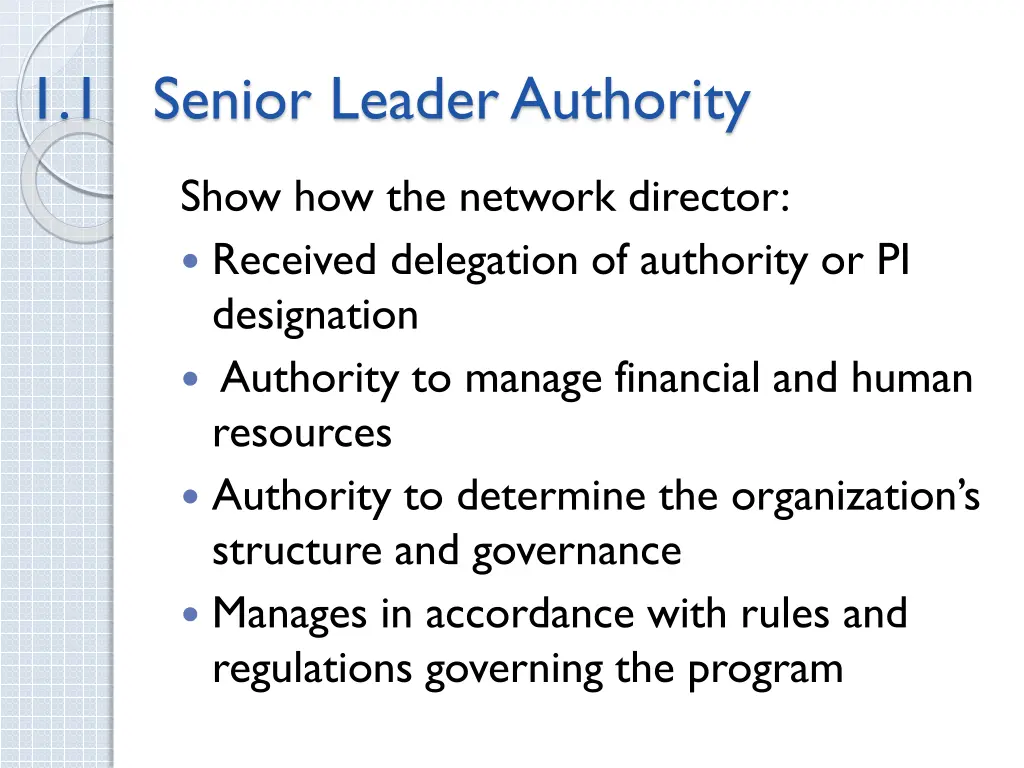 1 1 senior leader authority 1