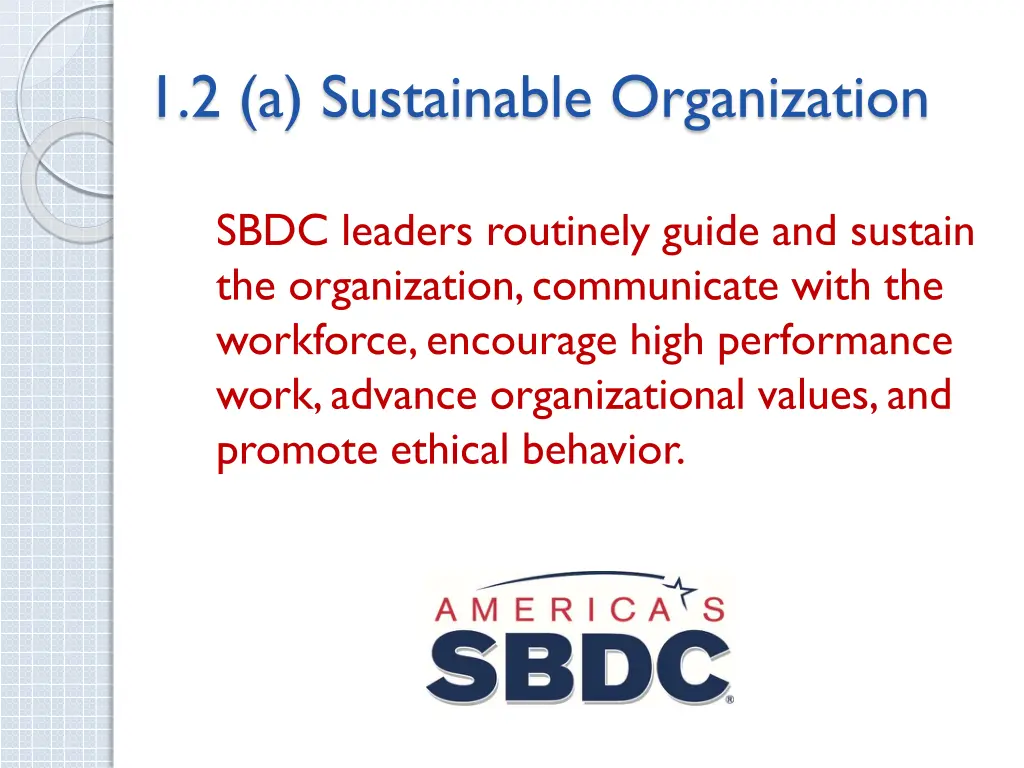 1 2 a sustainable organization