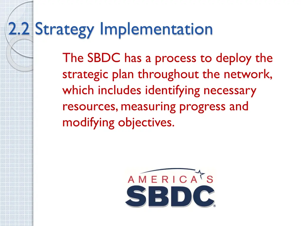 2 2 strategy implementation