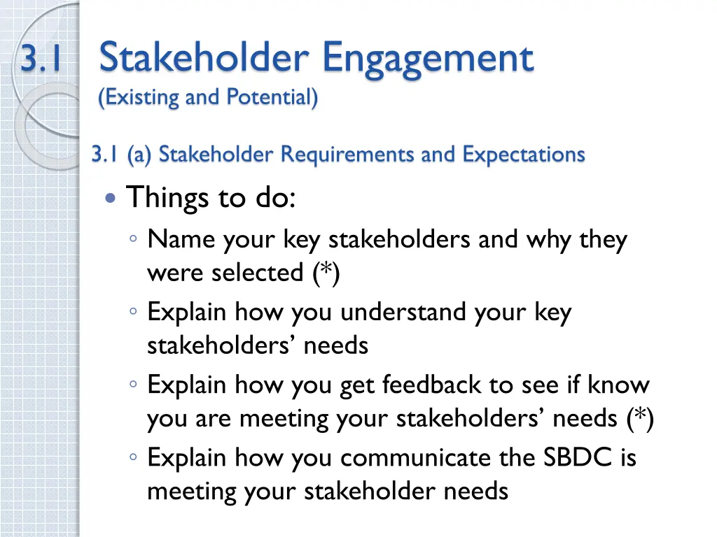 3 1 stakeholder engagement existing and potential 1