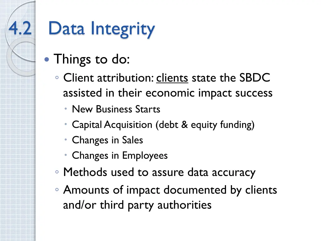 4 2 data integrity things to do client