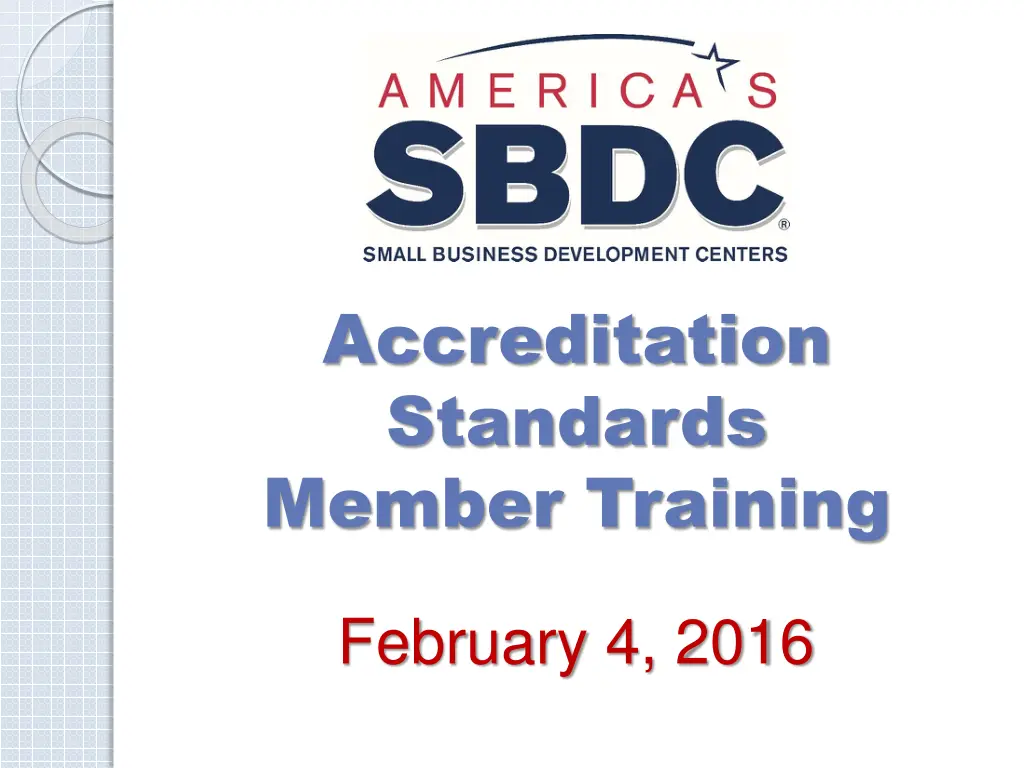 accreditation standards member training