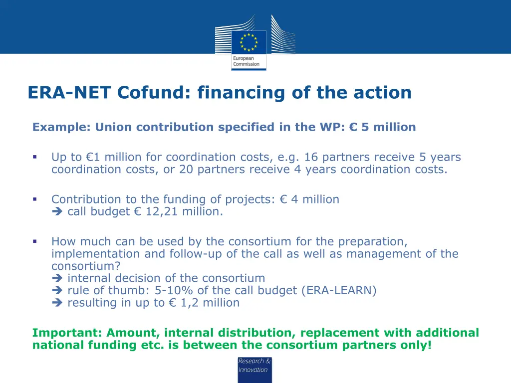 era net cofund financing of the action