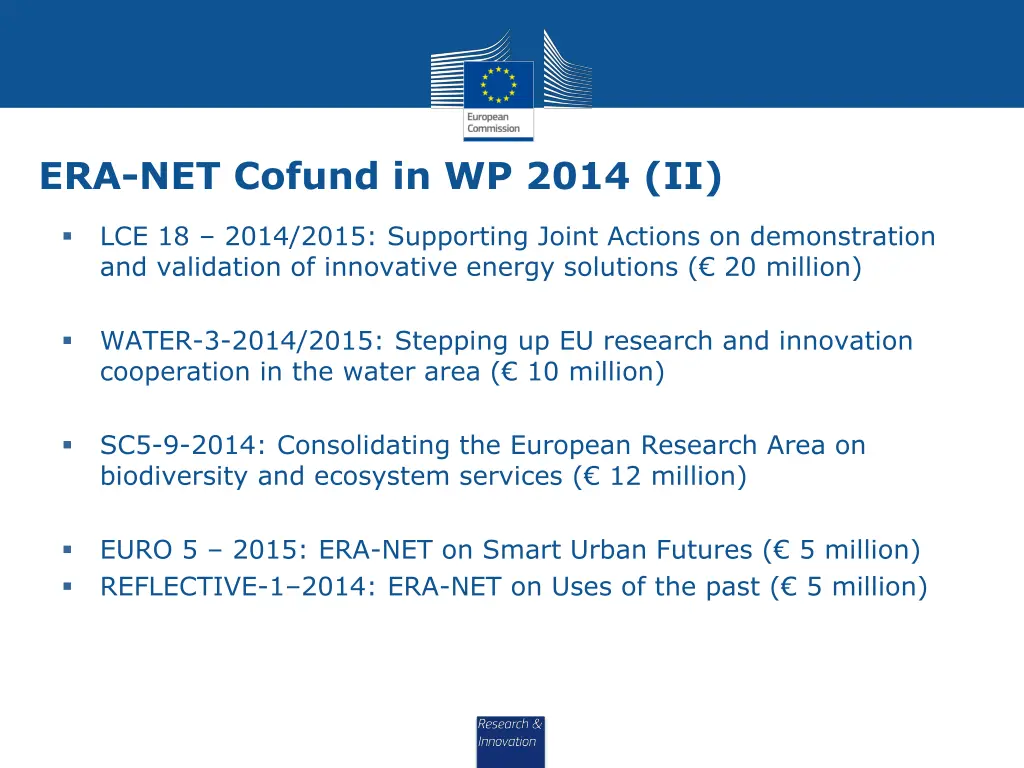 era net cofund in wp 2014 ii