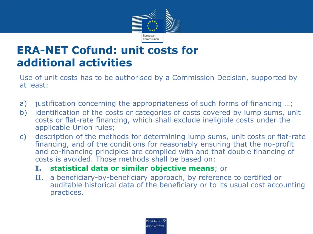 era net cofund unit costs for additional