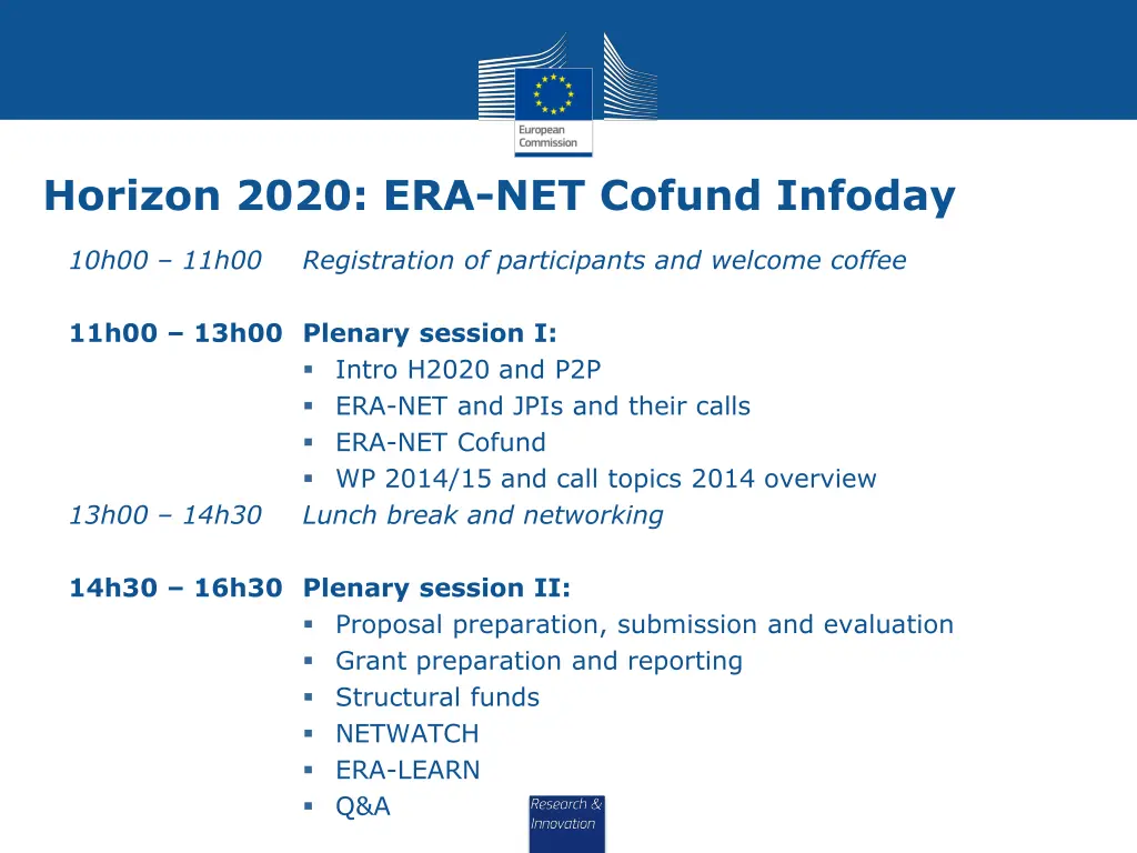 horizon 2020 era net cofund infoday 1