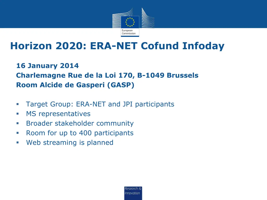 horizon 2020 era net cofund infoday