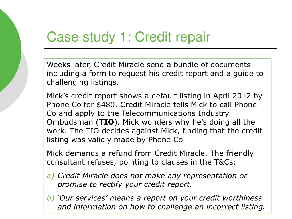 case study 1 credit repair 1