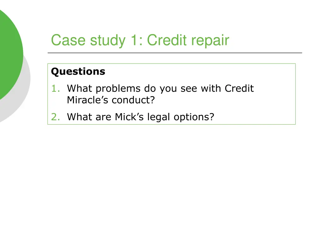 case study 1 credit repair 2