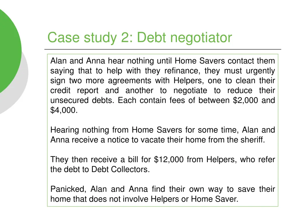 case study 2 debt negotiator 2